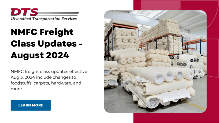 NMFC Freight Class Updates - August 2024